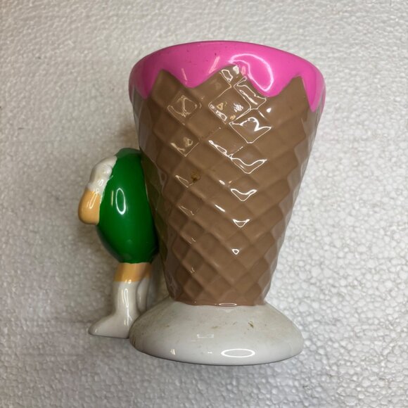 M&Ms Green Character Ice Cream Bowl / Candy Dish Collectible - 2004 - Picture 2 of 5